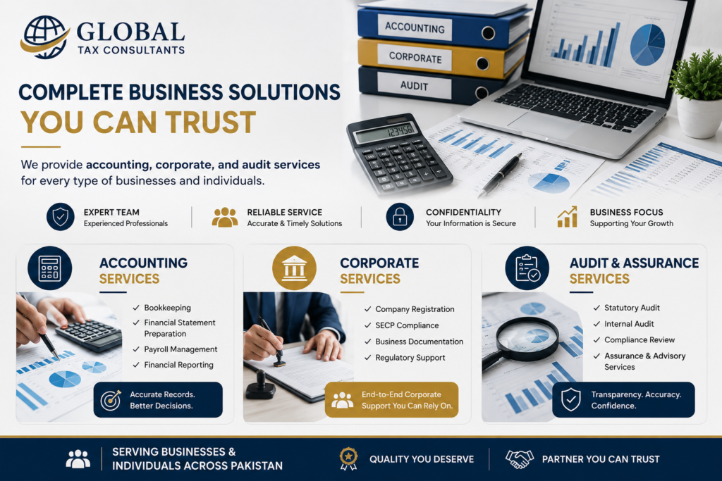 tax services global tax consultants Lahore Pakistan